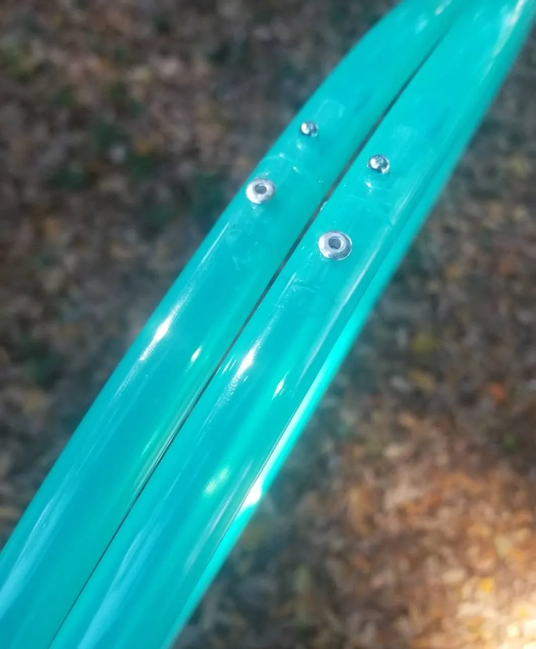 Translucent teal Polypro Bare Hoop 5/8