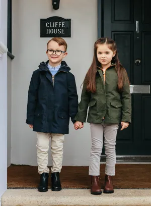 TROY x Trotters Children's Wax Jacket in Navy