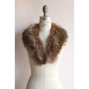 Vintage 1960s 1970s Fur Collar