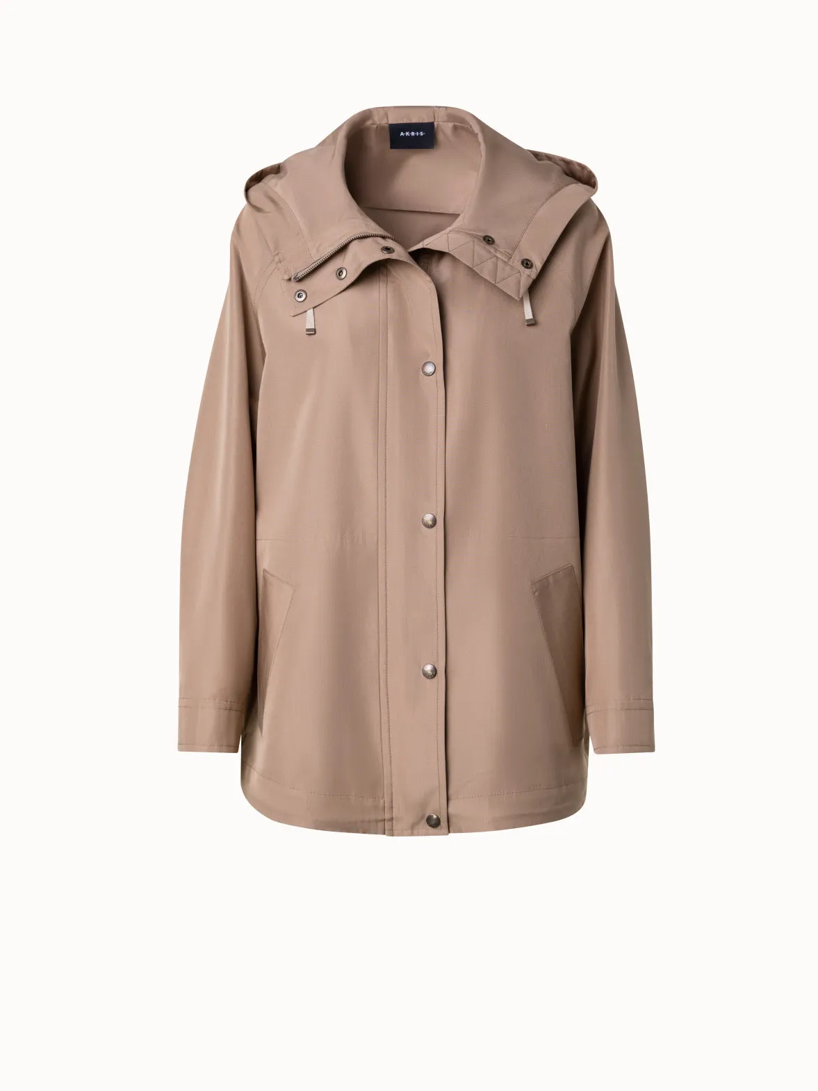 Water Repellent Parka in 100% Mulberry Silk