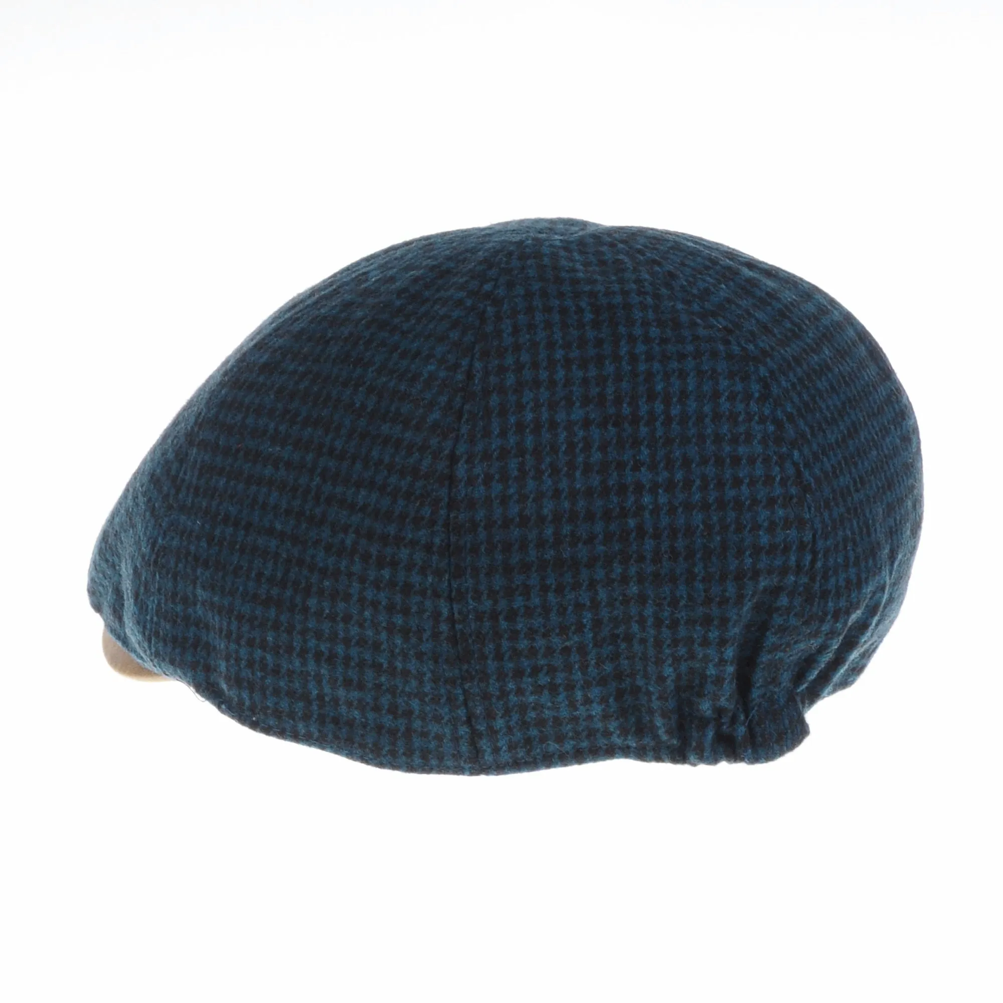 Winter Tweed Houndstooth Newsboy Hat Faux Leather Brim Flat Cap SL3019