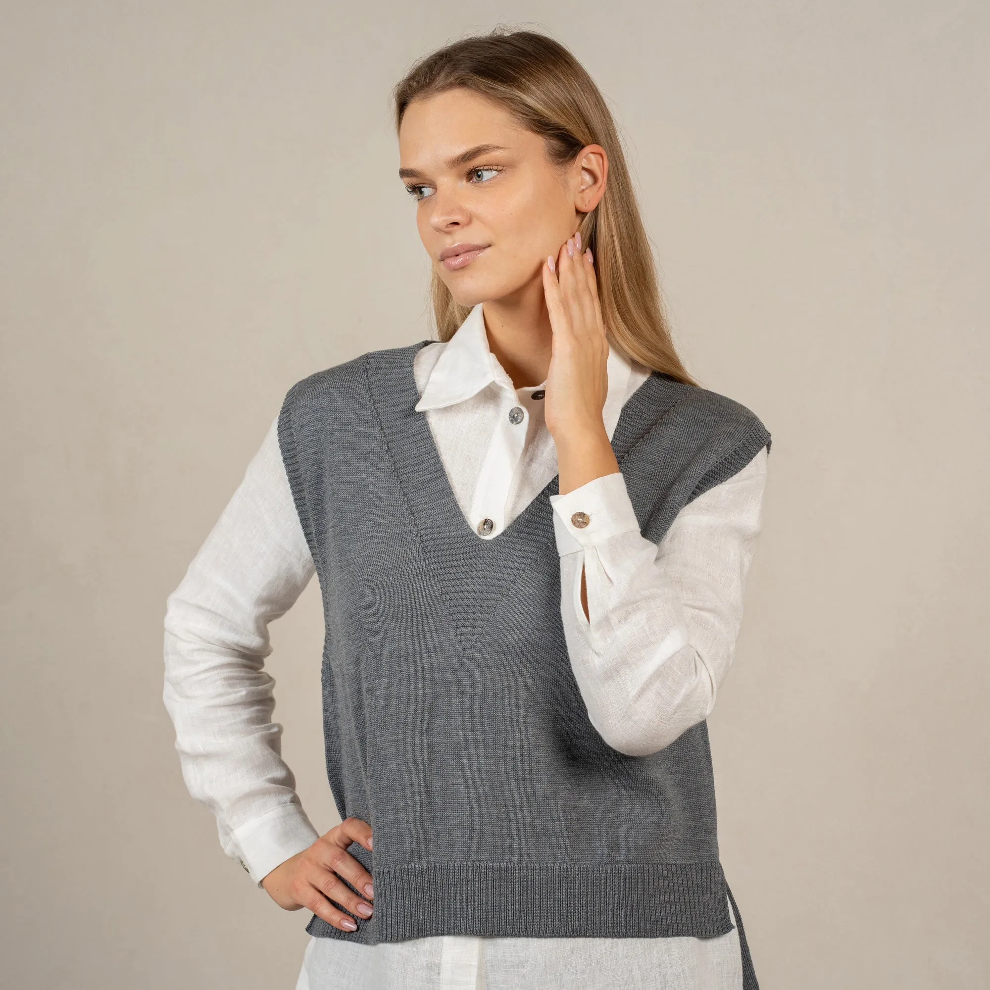 Women's Merino Wool Vest Isla