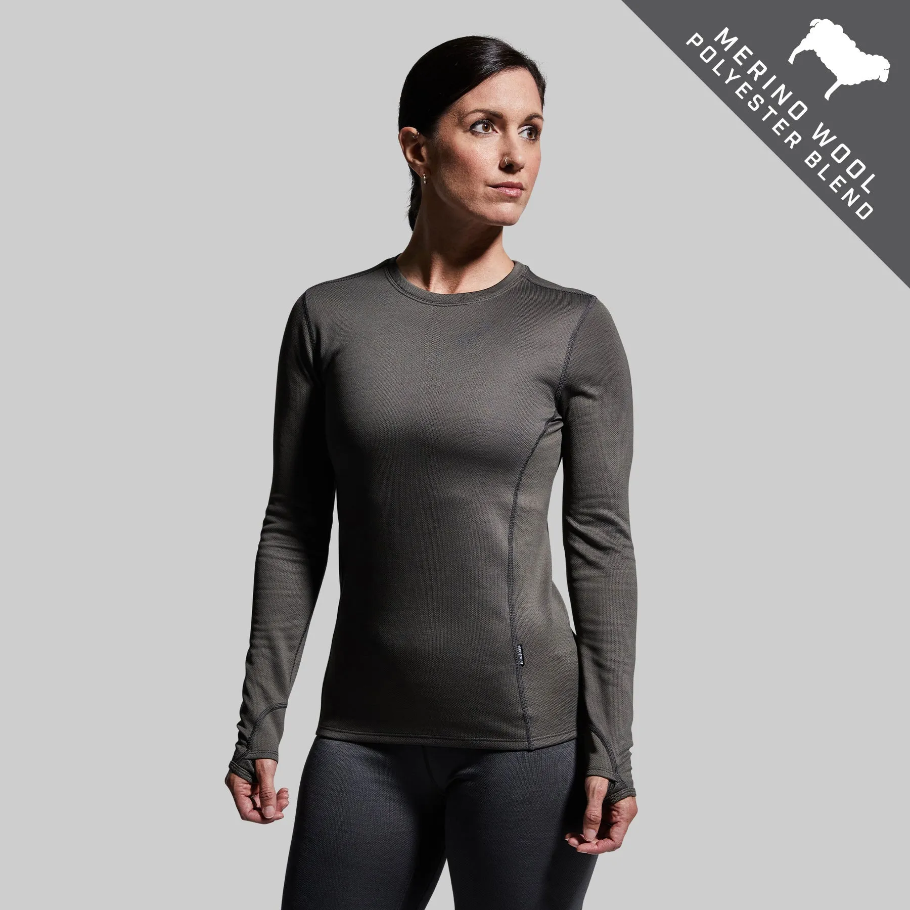 Women's Ridgeline Heavy Base Layer Top (Wolf Grey)