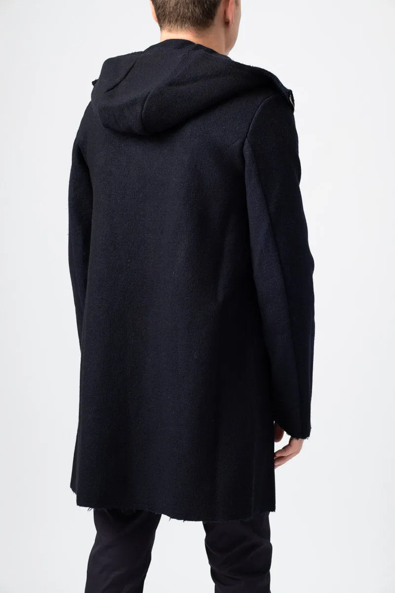 Wool Coat in Navy Blue