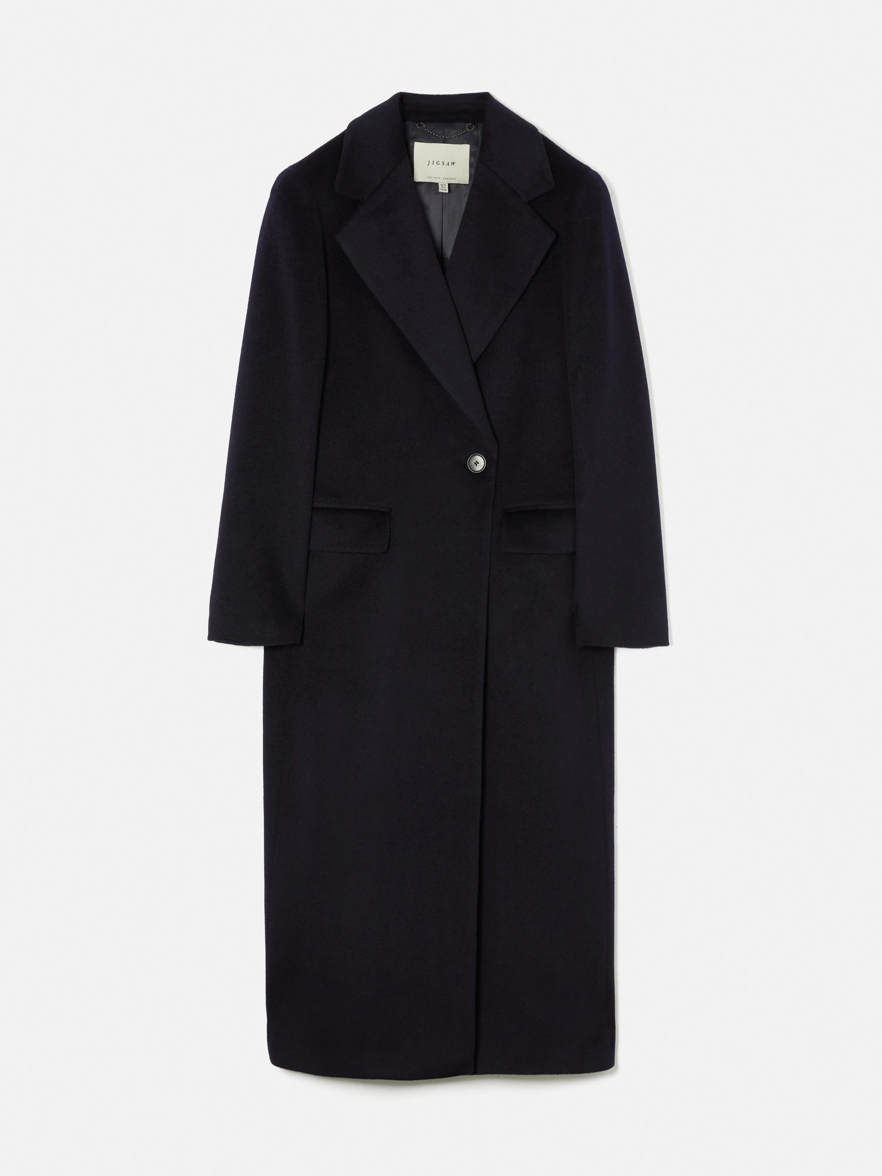 Wool Maxi City Coat | Navy